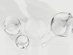 Ice Cream Cone and Cups 3D Model