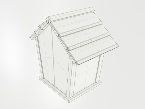Wooden Birdhouse Modello 3D