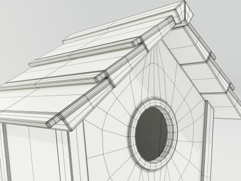 Wooden Birdhouse Modello 3D