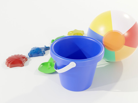 Beach Toys Set 3D-Modell