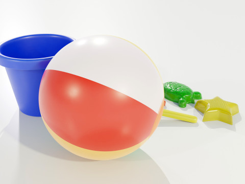 Beach Toys Set 3D-Modell