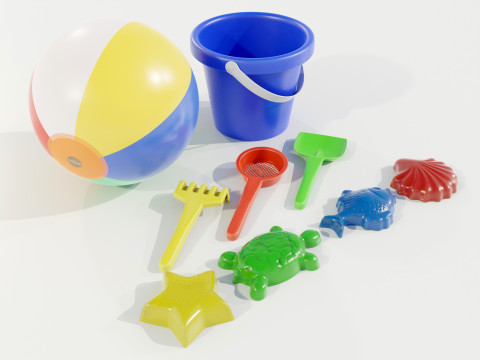 Beach Toys Set 3D-Modell