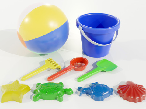 Beach Toys Set 3D-Modell
