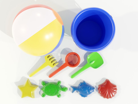 Beach Toys Set 3D-Modell