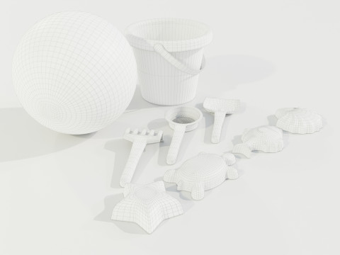 Beach Toys Set 3D-Modell
