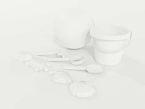 Beach Toys Set 3D-Modell