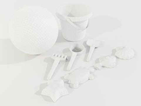 Beach Toys Set 3D-Modell
