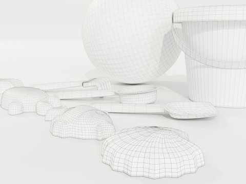 Beach Toys Set 3D-Modell