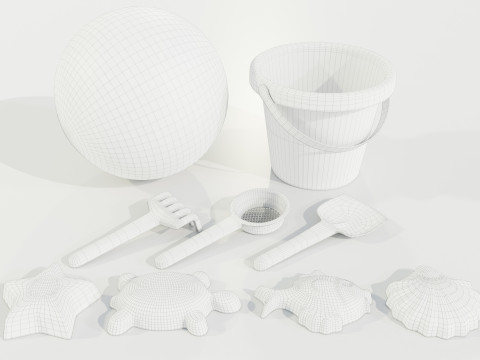 Beach Toys Set 3D-Modell