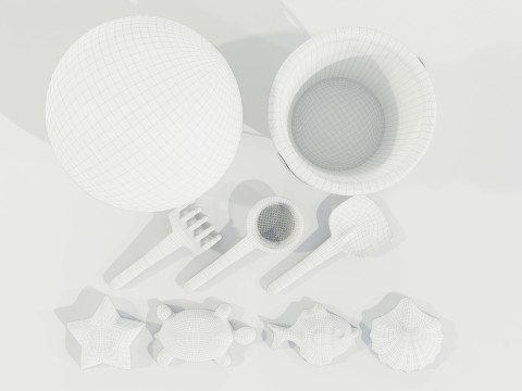Beach Toys Set 3D-Modell