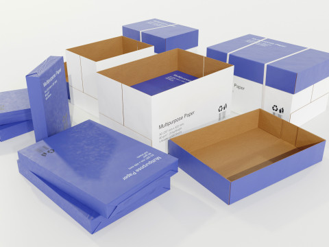 Paper Boxes Modèle 3D