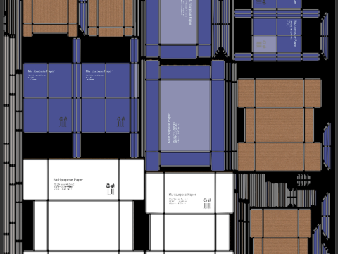 Paper Boxes Modèle 3D