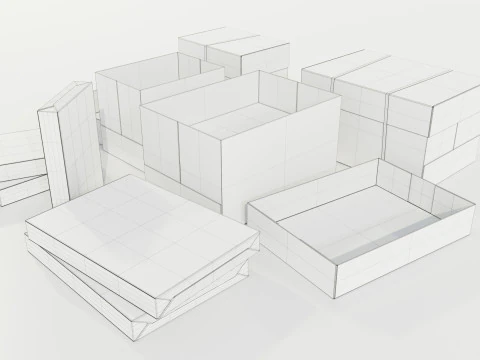 Paper Boxes 3D Model
