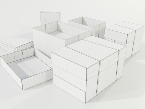 Paper Boxes Modèle 3D