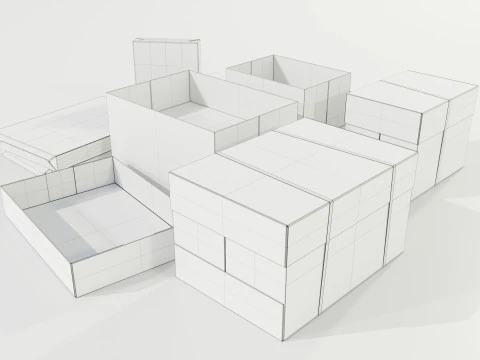 Paper Boxes 3D Model