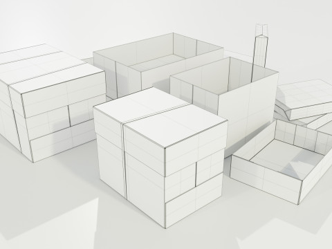 Paper Boxes Modèle 3D