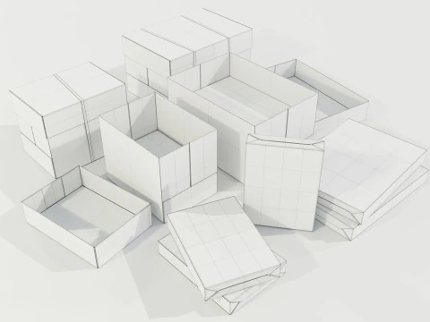 Paper Boxes 3D Model