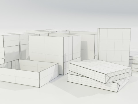 Paper Boxes Modèle 3D