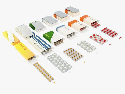 Medicine Packages Modelo 3D