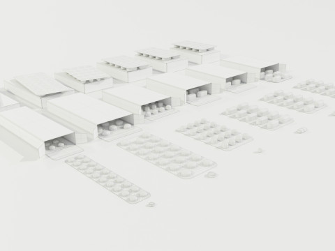 Medicine Packages Model 3D