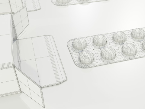 Medicine Packages Model 3D