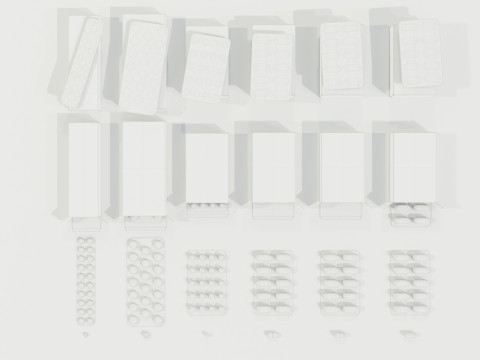 Medicine Packages Model 3D