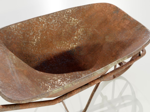 Old Rusty Wheelbarrow 3D 모델