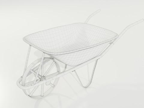 Old Rusty Wheelbarrow 3D 모델