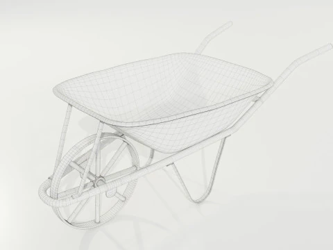 오래되고 녹슨 수레 3D 모델