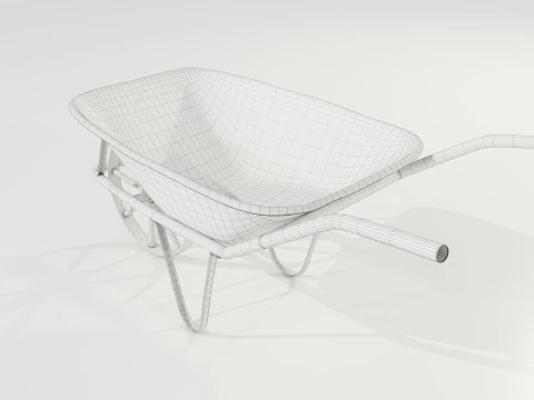 오래되고 녹슨 수레 3D 모델