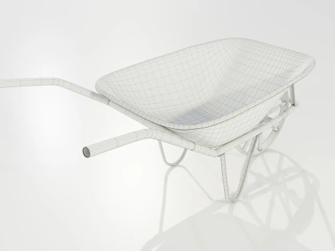 오래되고 녹슨 수레 3D 모델