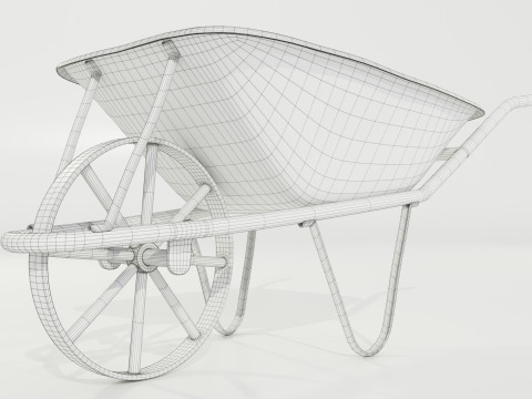 Old Rusty Wheelbarrow 3D 모델