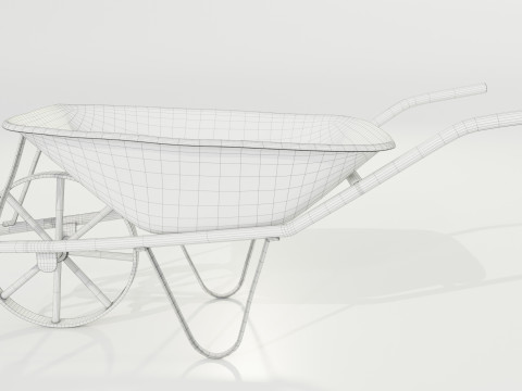 Old Rusty Wheelbarrow 3D 모델