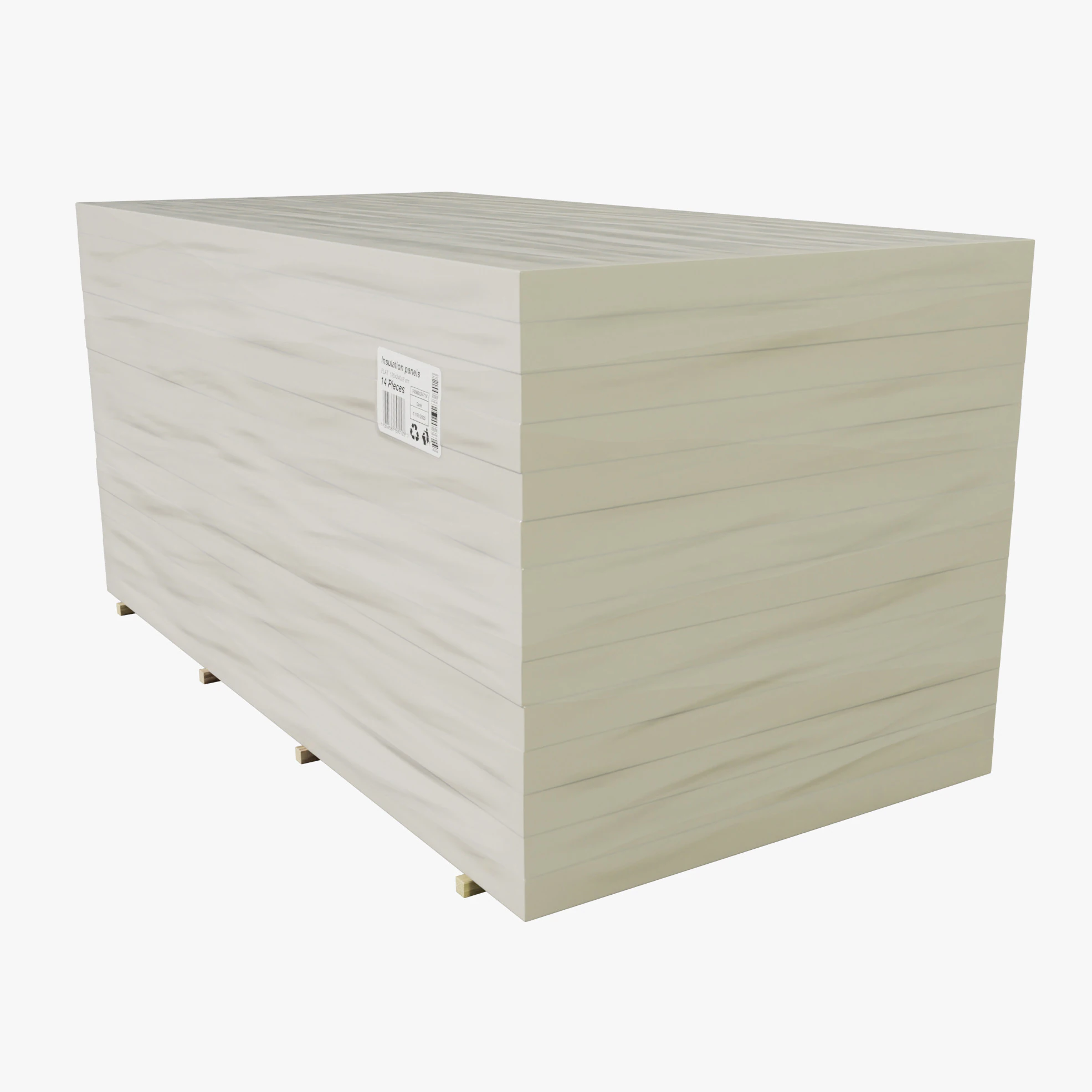 Insulation Boards Stack 3D Model .c4d .max .obj .3ds .fbx .stl .blend 