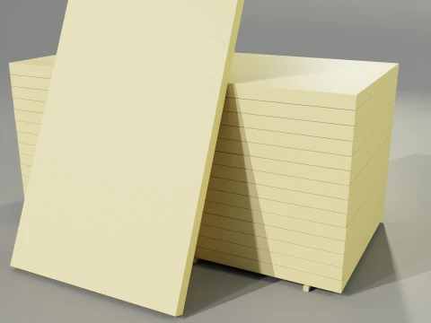 Insulation Boards Stack 3D Model