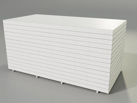 Insulation Boards Stack 3D Model