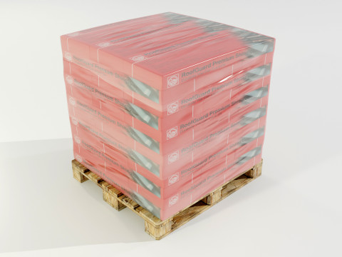 Pallet with Roof Shingles Modelo 3D