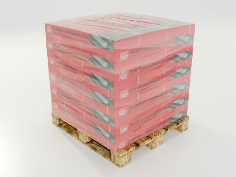 Pallet with Roof Shingles Modelo 3D