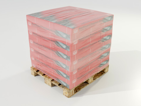 Pallet with Roof Shingles Modelo 3D