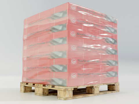 Pallet with Roof Shingles Modelo 3D