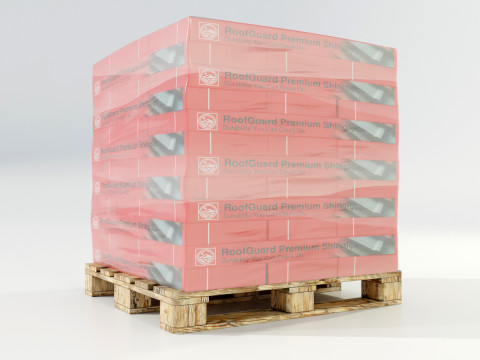 Pallet with Roof Shingles Modelo 3D