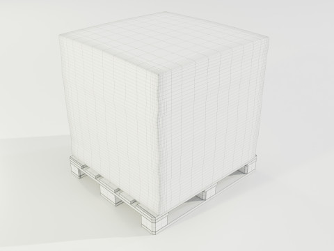 Pallet with Roof Shingles Modelo 3D
