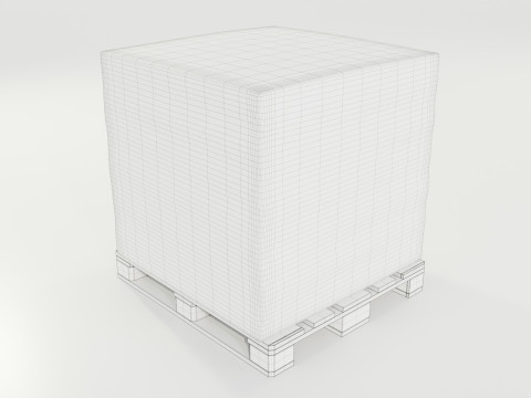 Pallet with Roof Shingles Modelo 3D