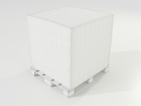 Pallet with Roof Shingles Modelo 3D