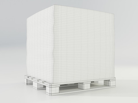 Pallet with Roof Shingles Modelo 3D
