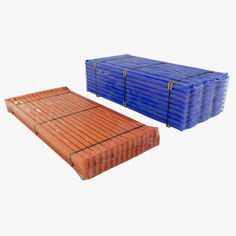 Stacks of Pallet rack horizontal beams Model 3D .c4d .max .obj .3ds .fbx .stl .blend