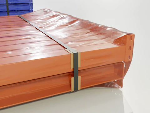 Stosy poziomych belek regał&oacute;w paletowych Model 3D