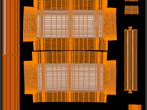 Stosy poziomych belek regał&oacute;w paletowych Model 3D
