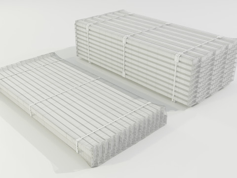 Stacks of Pallet rack horizontal beams Model 3D