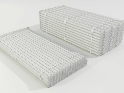 Stosy poziomych belek regał&oacute;w paletowych Model 3D